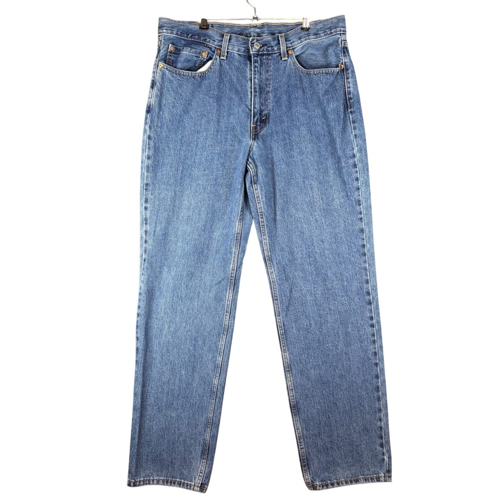 Levis 550 Relaxed Fit Jeans Mens 36x34 Medium Wash Blue Cotton Denim Streetwear